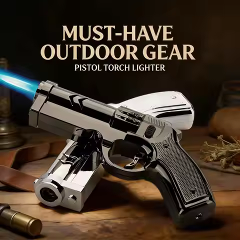 New Creative Powerful Turbo Jet Torch Lighter, Metal Windproof Refillable Butane Lighter, Multifunct