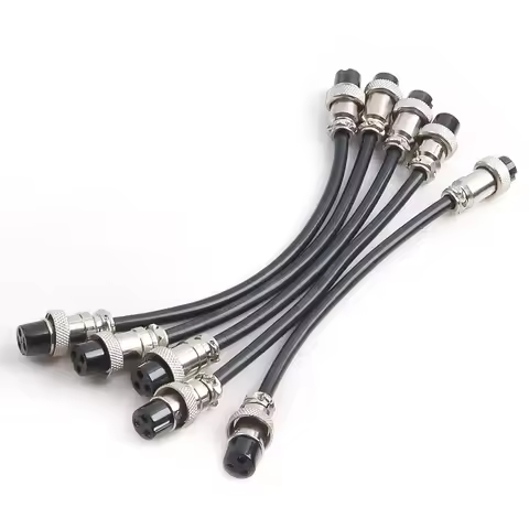 2/3/4/5/6/7/8/9Pin GX16 Aviation Plug Socket Female to Female Connector with 50cm~3M Line 250V 4~7A 