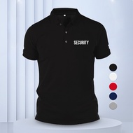 SECURITY Uniform T Shirt Cotton Polo T-Shirt Tee Tshirt Embroidery Unisex Collar Casual Streetwear F