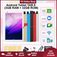 [Ship From KL] Clearance Stock : Android TAB 8 [3GB RAM + 32GB ROM] Support Dual SIM 8 inch Android HD Tablet FREE GIFTS