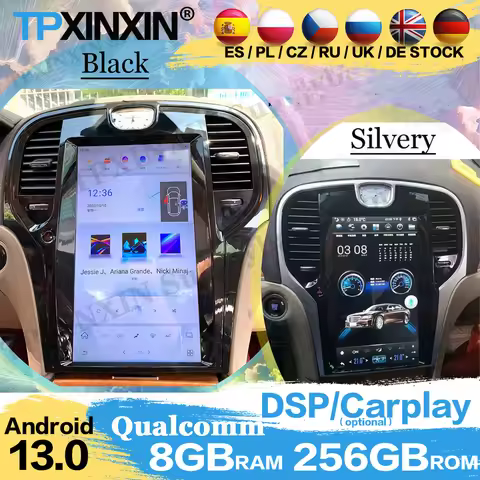 AI Voice ControlScreen Android 13 Car Radio Stereo Receiver For Chrysler 300C 2013~ 2019 GPS Navigat