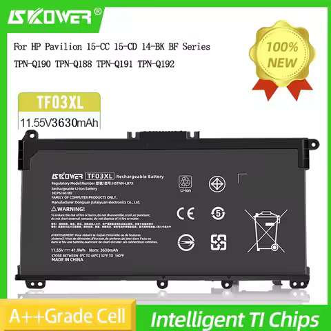 SKOWER HT03XL TF03XL laptop Battery For HP Pavilion 14-bf033TX 14-bf038TX 15-CC563ST HSTNN-LB7X TPN-