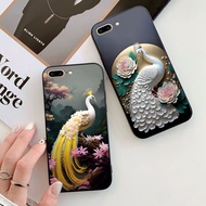 Iphone 7 / Iphone 8 / Iphone 7 Plus / Iphone 8 Plus case with peacock print / beautiful case