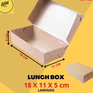 bt kardus dus lunch box nasi goreng bubur ayam mie 18x11x5 cm laminasi
