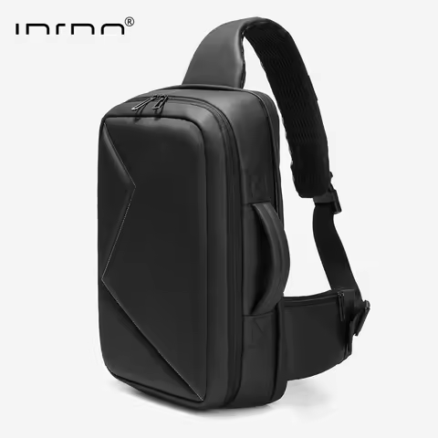 inrnn Men Large Capacity Chest Bag 13 inch Laptop Shoulder Bag Male Waterproof Sling Messenger Bags 