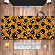 Kawaii Monsters Desk Pad,Cute Halloween Yellow Mouse Pad XXL XL Large,Full Desk Mousepads ,Desk Mat Long,Extended Keyboard Desktop Mat