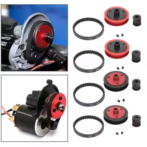 Belt Drive Transmission Gears System for 1/10 RC Crawler Axial SCX10 & SCX10 II 90046 Replacement