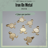 Duck Itik Iron On Metal Alloy Hotfix for Tudung Mini Brooch Pin Shawl DIY Muslim