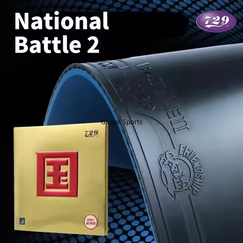 Original 729 BATTLE 2 NATIONAL Blue Sponge Table Tennis Rubber (Super Select) Pingpong Sponge Sticki