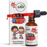 GNA Naturals Kids Vitamin B12 with Folate Supplement, 60ml - VitaminB12 Methylcobalamin 1000 mcg - L