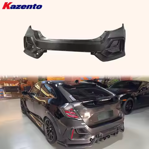 For Honda Civic Type R FK8 2017-2021 Carbon Fiber OE Style Rear Bumper Body Kits( Ocean freight is f