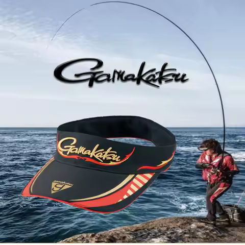 Gamakatsu Visor Cap Summer Fishing Caps Fishing Hat Outdoor Sports Anti-UV Sun Visor Breathable Suns
