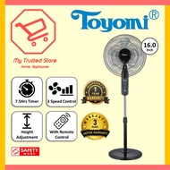 Toyomi FS 1654R 16 inch Stand Fan with Remote (Black)