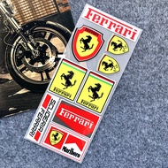 Decal Mũ Bảo Hiểm Tạo Kiểu Xe Phản Quang Nhãn Dán Vinyl Logo Thân Xe Máy Ferrari Akrapovic MARQUEZ H