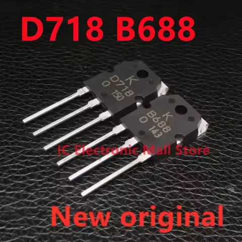 10PCS 100% Real Original New Imported KTB688 KTD718 B688 D718 transistor 2SB688 2SD718 TO-3P Power A