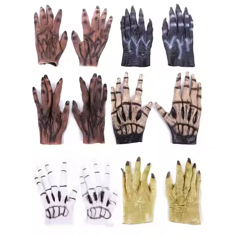Creative Halloween Atmosphere Gloves Dance Parties Holiday Performances Props Pranks Skeleton Gloves