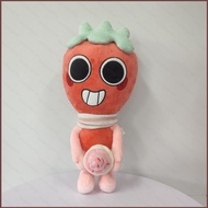Dandy's World Sprout Seedly Plushie Game Merch Cute Strawberry Plush Doll with Cupcake
