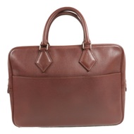 HERMES Clemence皮革Plume Dog 38公事包Bordeaux