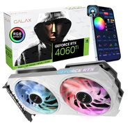 GALAX GeForce RTX™ 4060 Ti EX White 1-Click OC, Xtreme Tuner App Control, 8GB, GDDR6, 128-bit, DP*3/