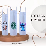 CANVAS TUMBLER TOTE BAG MINI TOTE BAG /TOTE BAG DRINKING PLACE