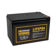 NERMAK 12V 10Ah Lithium LiFePO4 Deep Cycle Battery Solar Wind Energy UPS Lighting