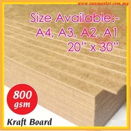 [Large Size 5pcs] Kraft Board 800gsm | A2 A1 20x30 | Modeling Board | Model Board | Kraft Card | 牛皮紙