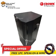 Crown BF118 800W 3 Way Dual 10 Karaoke Baffle Speaker 1PC