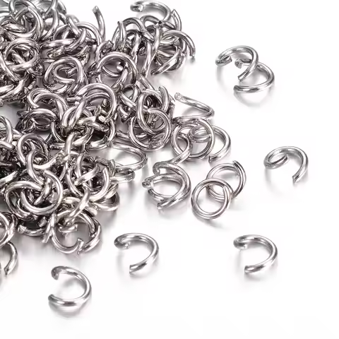 4mm 5mm 6mm 8mm 9mm 10mm Open Jump Rings Stainless Steel O Ring Connectors Bulks for DIY Craft Jewel