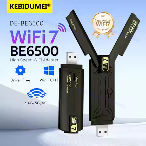 BE6500 WiFi 7 USB WiFi Adapter 6500Mbps USB3.0 802.11BE WiFi6 Dongle Tri-Band 2.4G/5G/6GHz Network C