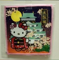 Hello Kitty 葉朗彩々 大阪城 杯墊 眼鏡布 相機布 除塵布 螢幕布 清潔布 絨布 鏡頭布 纖維絨 購自日本 日本製 Made in Japan