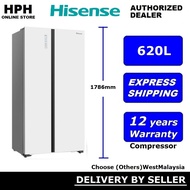 HISENSE Side by Side Inverter 620L Refrigerator RS686N4AWU【HPH】