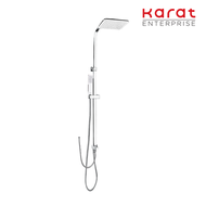 Karat Faucet ชุดฝักบัว Rain Shower พร้อมที่สลับทางน้ำ (Diverter) และฝักบัวสายอ่อน และสายต่อเข้าก๊อก 