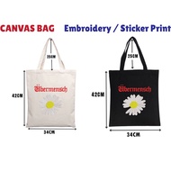 G-DRAGON- UBERMENSCH - TSHIRT 100% COTTON - G-DRAGON CAP- G-DRAGON CANVAS BAG - WITH EMBROIDERY