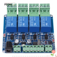 PEONYSG Relay, 4 Channel DC 12V DC 12V Relay, Low Power STM8S103F3 Microcontroller 4 Channel Relay M