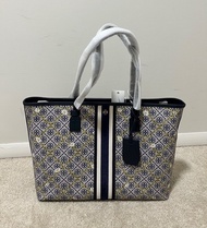 T MONOGRAM CANVAS FLORAL VINE TOP ZIP TOTE82593