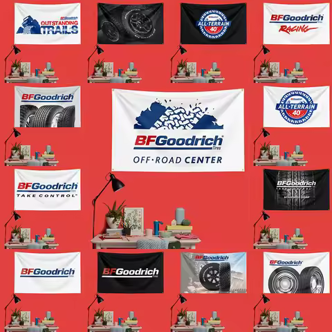 BFGoodrich Tires Flag 3x5 FT 90x150cm Polyester Garage Wall Decor Banner For Car Lovers