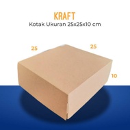 DIECUT BOX 25X25x10/ KRAFT CARDBOARD 25X25X10/ HAMPERS BOX CHOCOLATE BOX DIECUT BOX 25x25x10