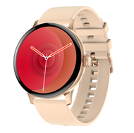 DT2+智慧手錶女性助手無線充手錶 藍牙通話資訊健康監測（TPU-金）