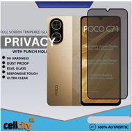 Privacy Protection Tempered Glass Screen Protector POCO C85 C71 C75 C65