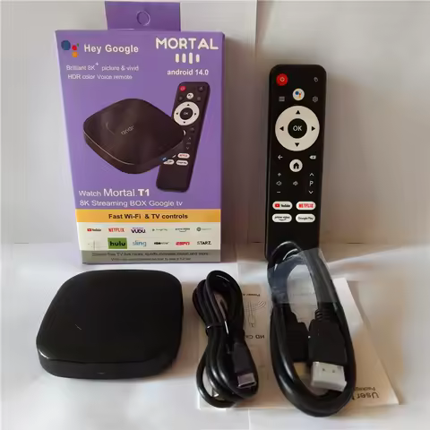 Factory Mortal T1 Android 13.0 OS Smart TV Box Allwinner H313 2GB 16GB Google Assistant Voice Remote