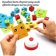 Rubik's Face Puzzle Toy Children's Face Expression Stacking Toy/