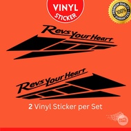 (Ready Stock) YAMAHA Y15 LC135 STRIPE Design Revs Your Heart (No Background) YAMAHA-05
