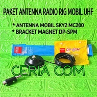 MC200 UHF CAR ANTENNA PACKAGE PLUS SPM DP MAGNET BRACKET UHF RIG ANTENNA