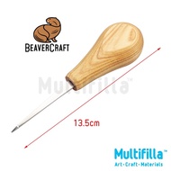 Beaver Craft Palm-Chisel Straight Flat - Sweep №1 (P1/01) - Wood Carving Chisel