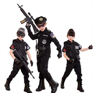 Children Policeman Cosplay Costumes Kids Christmas Party Carnival Police Uniform Halloween Boys Army