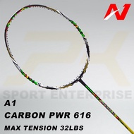 FREE STRING & GRIP A1 - CARBON POWER 616(Max Tension 30 lbs)4U Badminton Racket