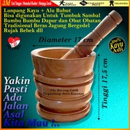 Large Wooden Mortar Wooden Mortar and Pestle Mortar and Pestle/
