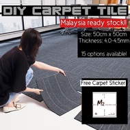 50x50cm Hotel Bedroom Living Room Office Carpet Floor Rugs KTV Noise Prevention Non-Slip Square Mat 