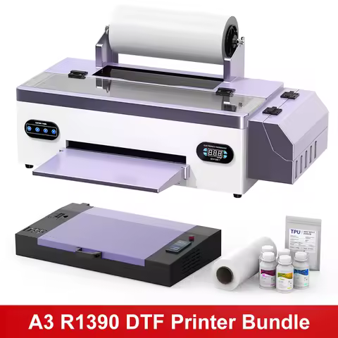 A3 DTF Printer R1390 Printhead 33cm 13Inch Direct to Film DTF Printing Machine with Curing Oven Heat