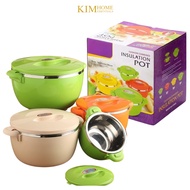 KIMHOME 4in1 pot thermal bento [3 LAYER INSULATION] vacuum heat insulated pot